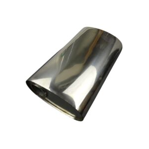 2 3/4in 450 x 280 x 150 Oval Perforated Straight Through Stainless Steel Muffler