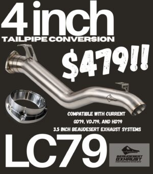 4" Tailpipe Conversion to suit GDJ/VDJ 79 Series